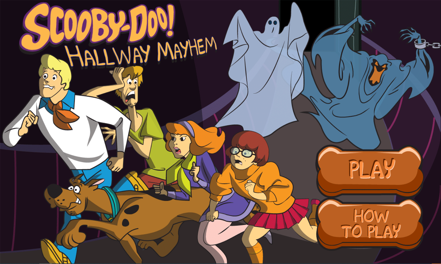 Scooby Doo Hallway Mayhem Welcome Screen Screenshot.