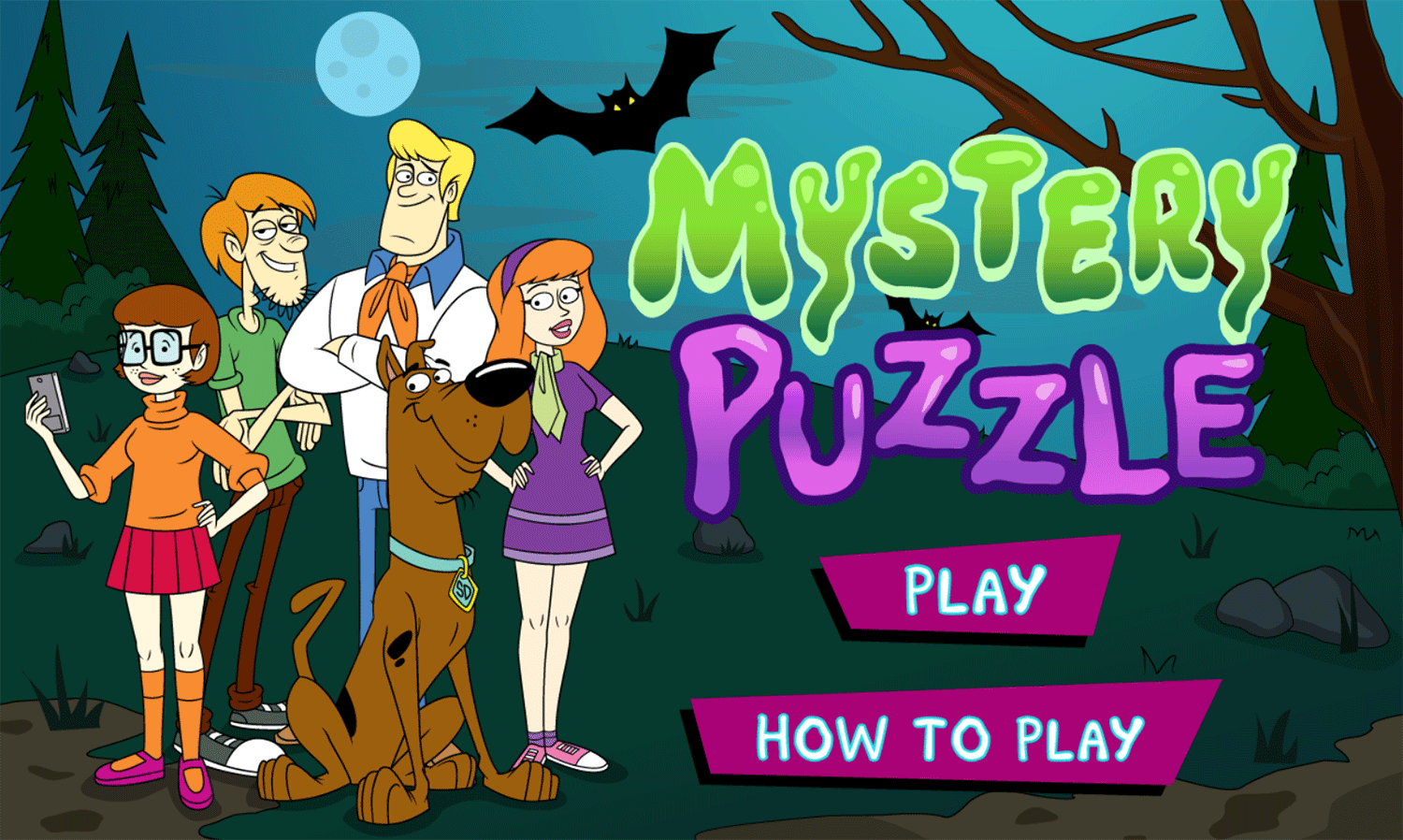 Scooby Doo Mystery Puzzle Welcome Screen Screenshot.