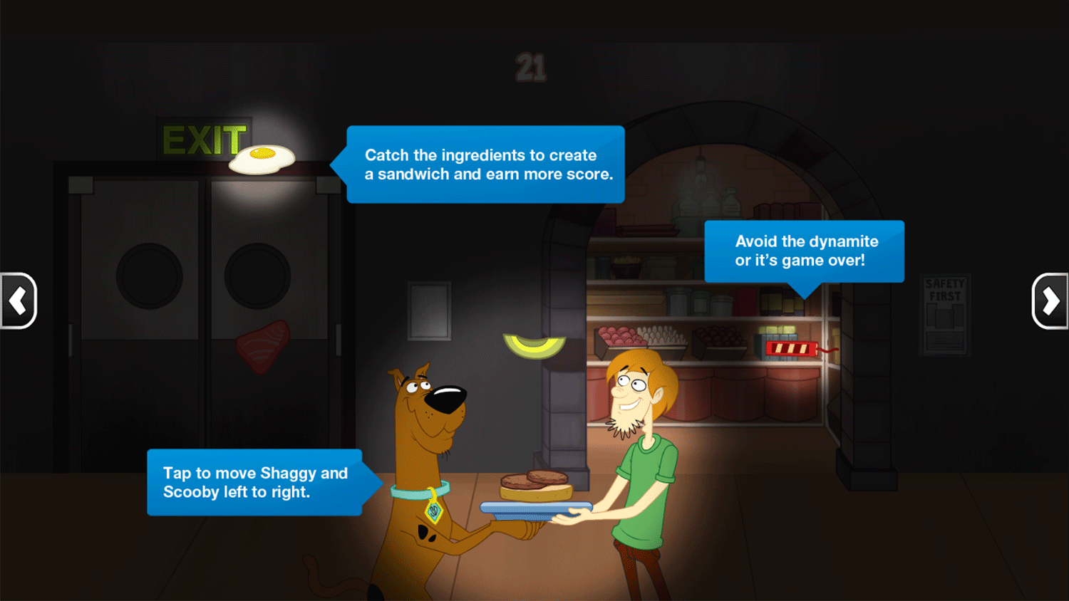 Scooby Doo Sandwich Stack How To Play Screenshot.