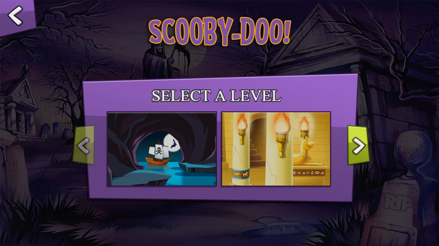 Scooby Doo Search N Scare Select Level Screenshot.