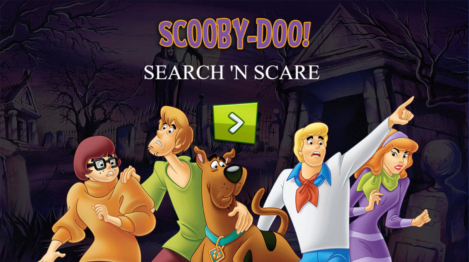 Scooby Doo Search N Scare Welcome Screen Screenshot.