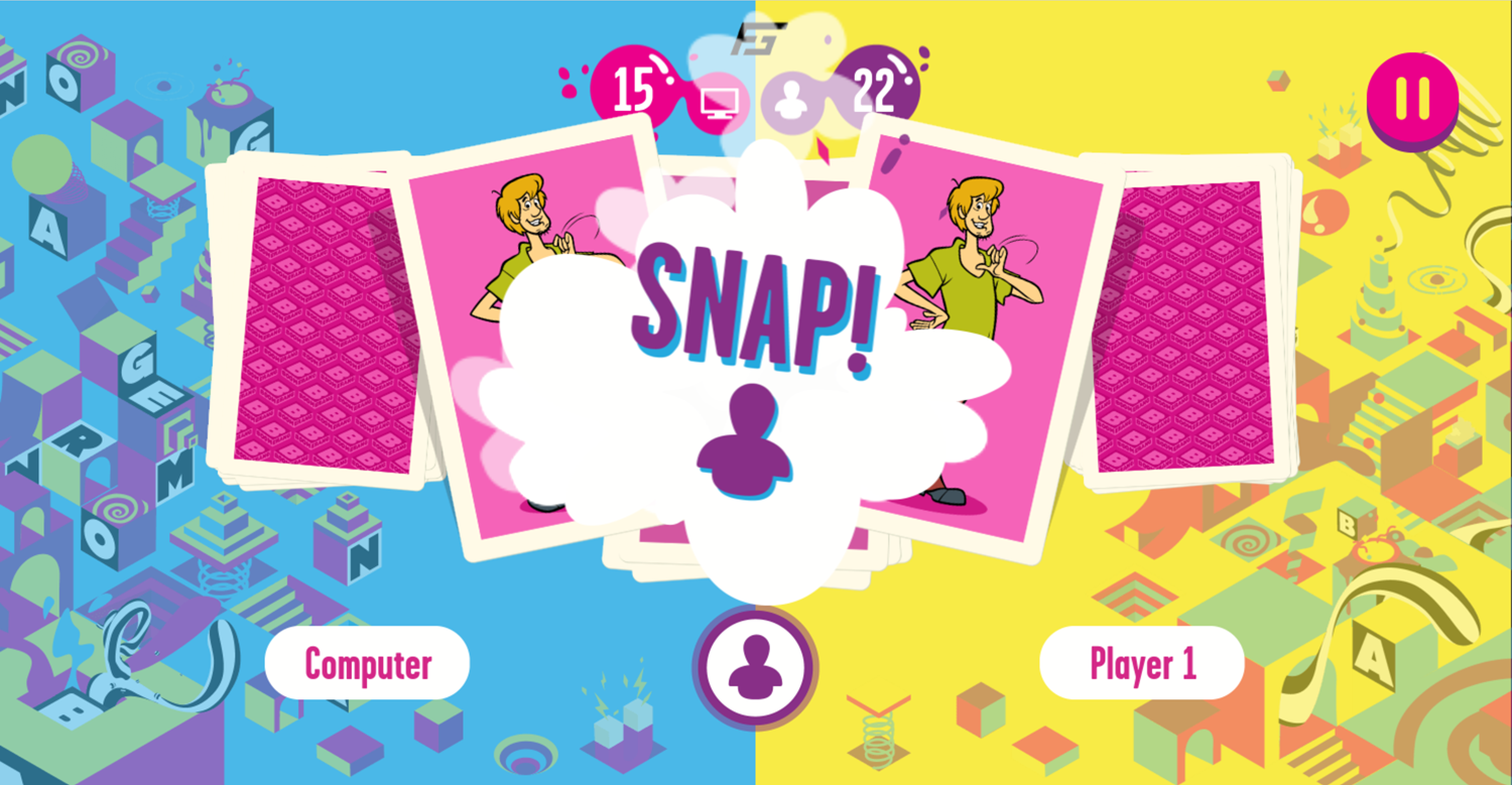 Scooby Doo Snap Card Matching Cards Screenshot.