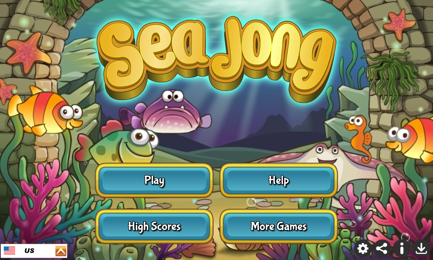 Seajong Game Welcome Screen Screenshot.