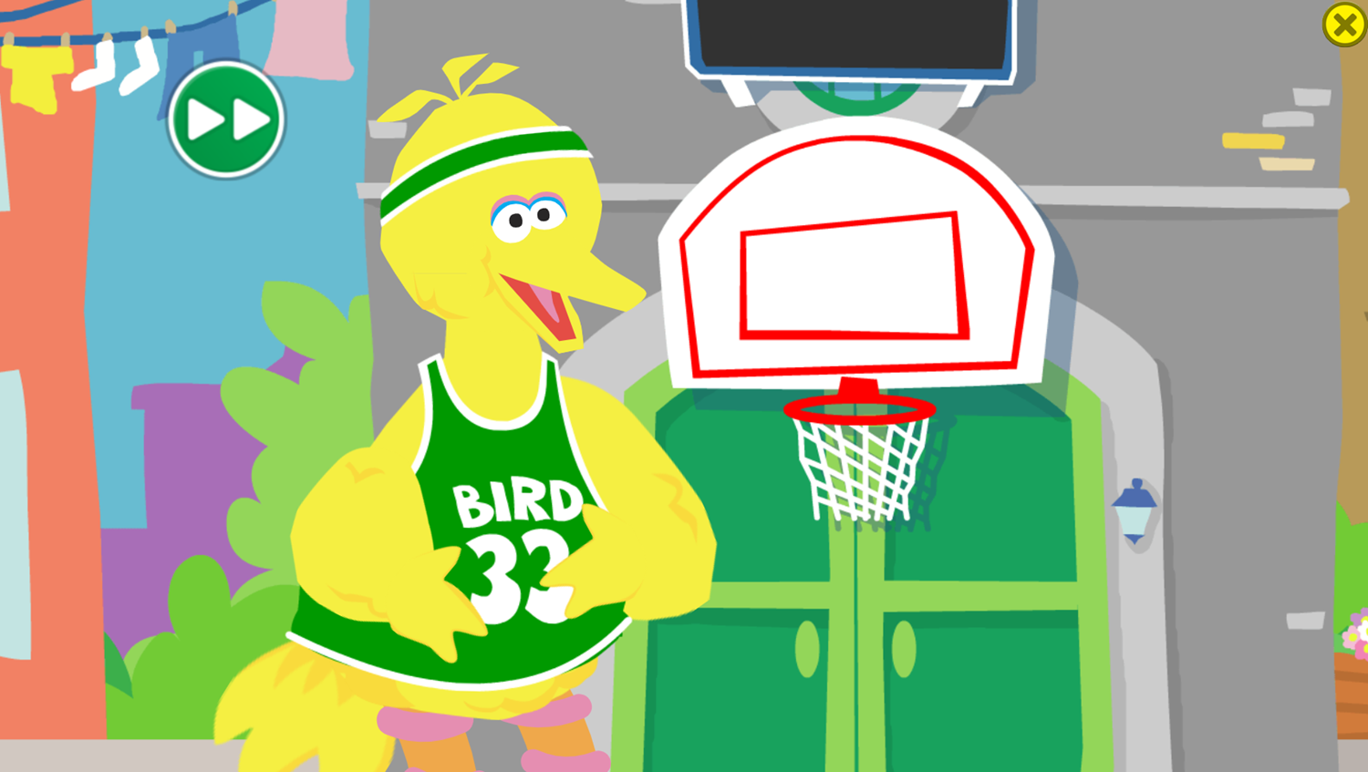 Sesame Street Big Bird's Basketball Game Intro Screenshot.
