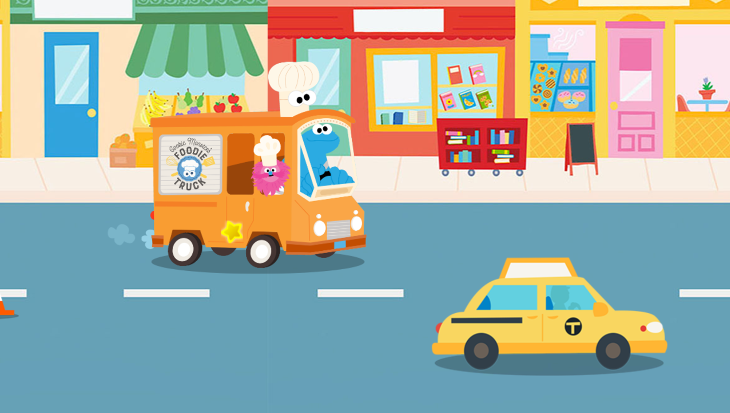 Sesame Street Cookie Monster's Foodie Truck Game Driving Foodtruck Screenshot.