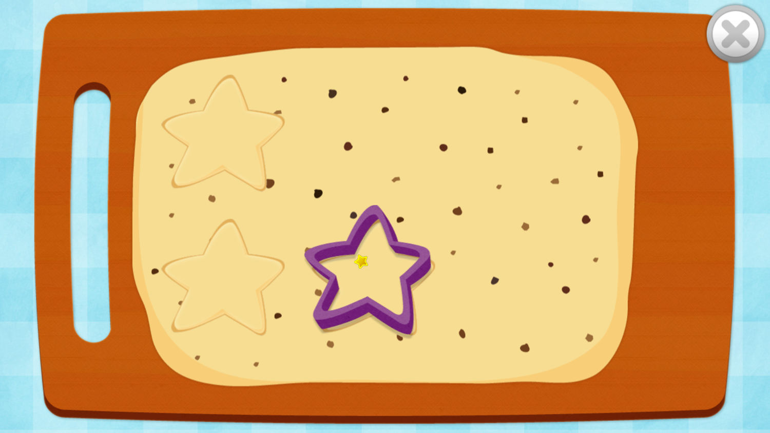 Sesame Street Cooking With Cookie Game Cut Dough Screenshot.