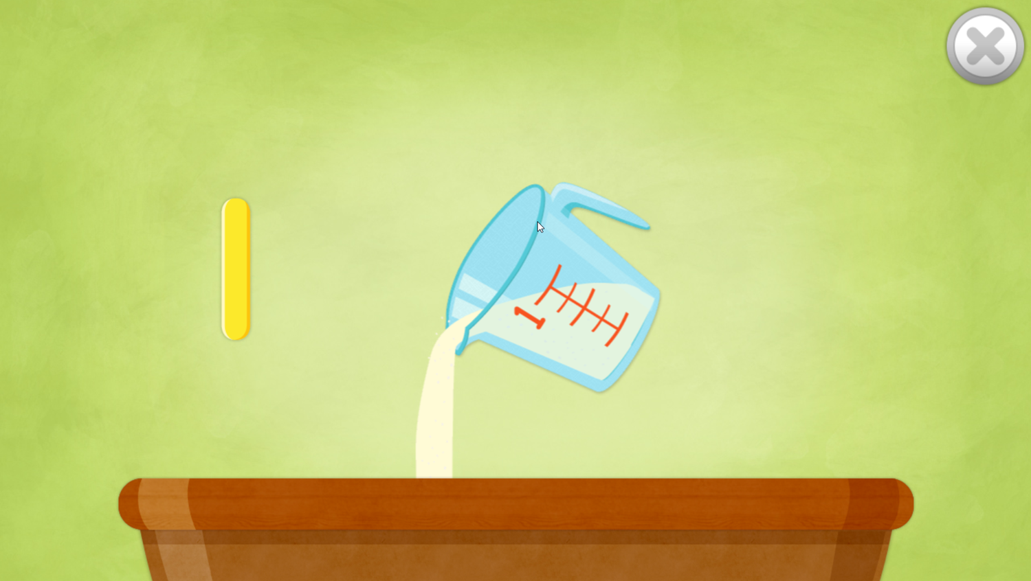 Sesame Street Cooking With Cookie Game Pour Flour Screenshot.