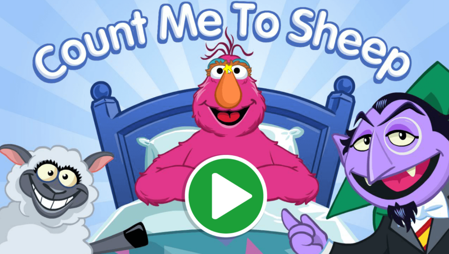 Sesame Street Count Me To Sheep Game Welcome Screen Screenshot.