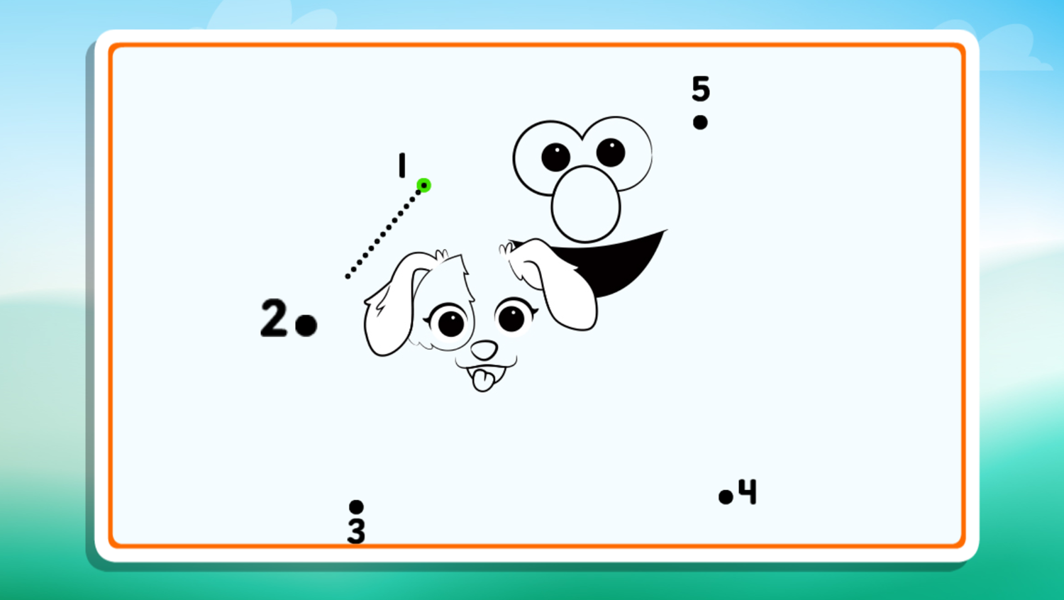 Sesame Street Furry Friends Forever Connect the Dots Game How To Play Screenshot.