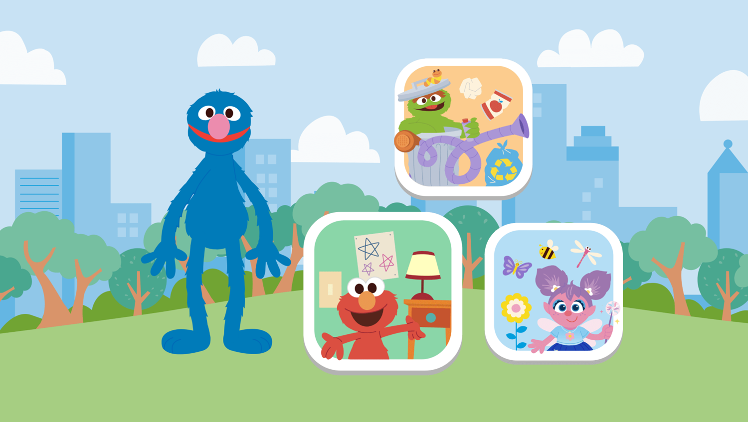 Sesame Street Go Green Game Select Screenshot.