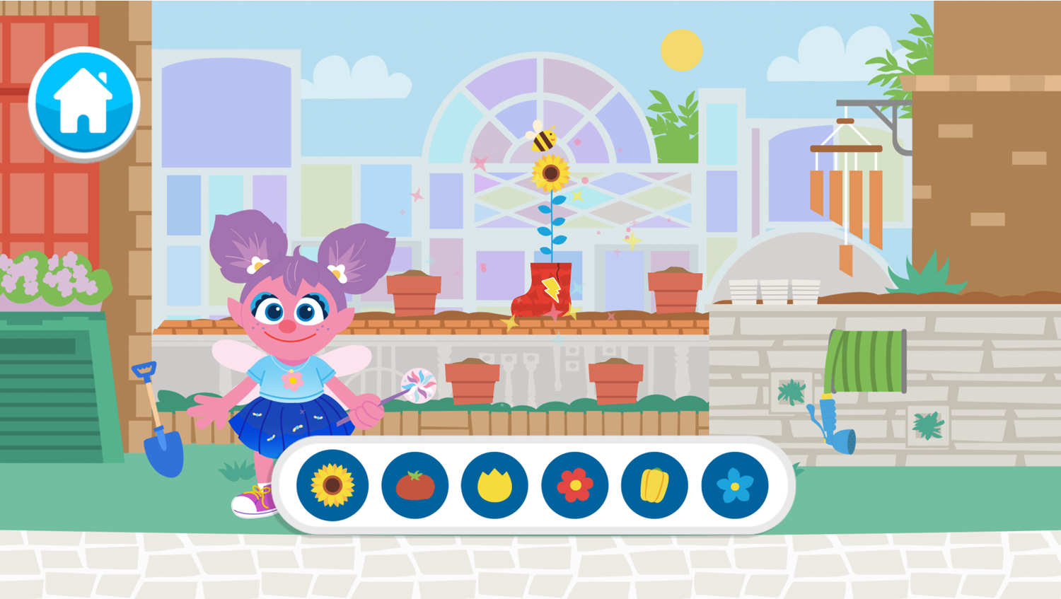 Sesame Street Go Green Game Planting Plant Screenshot.