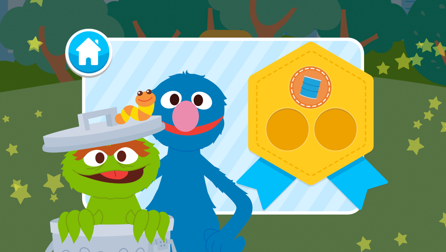 Sesame Street Go Green Game Recycling Complete Screenshot.