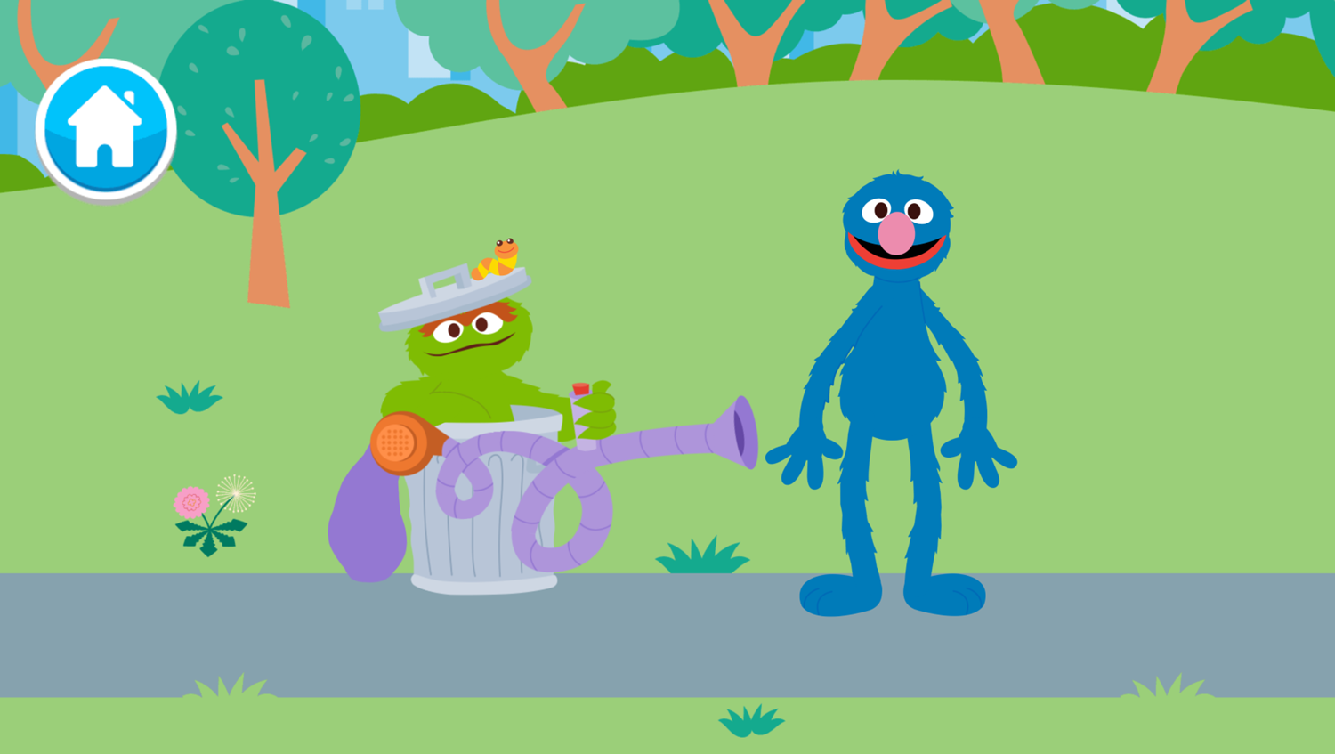 Sesame Street Go Green Game Recycling Intro Screenshot.