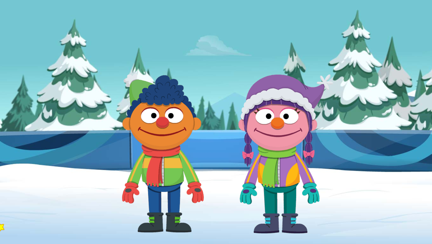 Sesame Street Grover's Winter Games Game Player Select Screenshot.