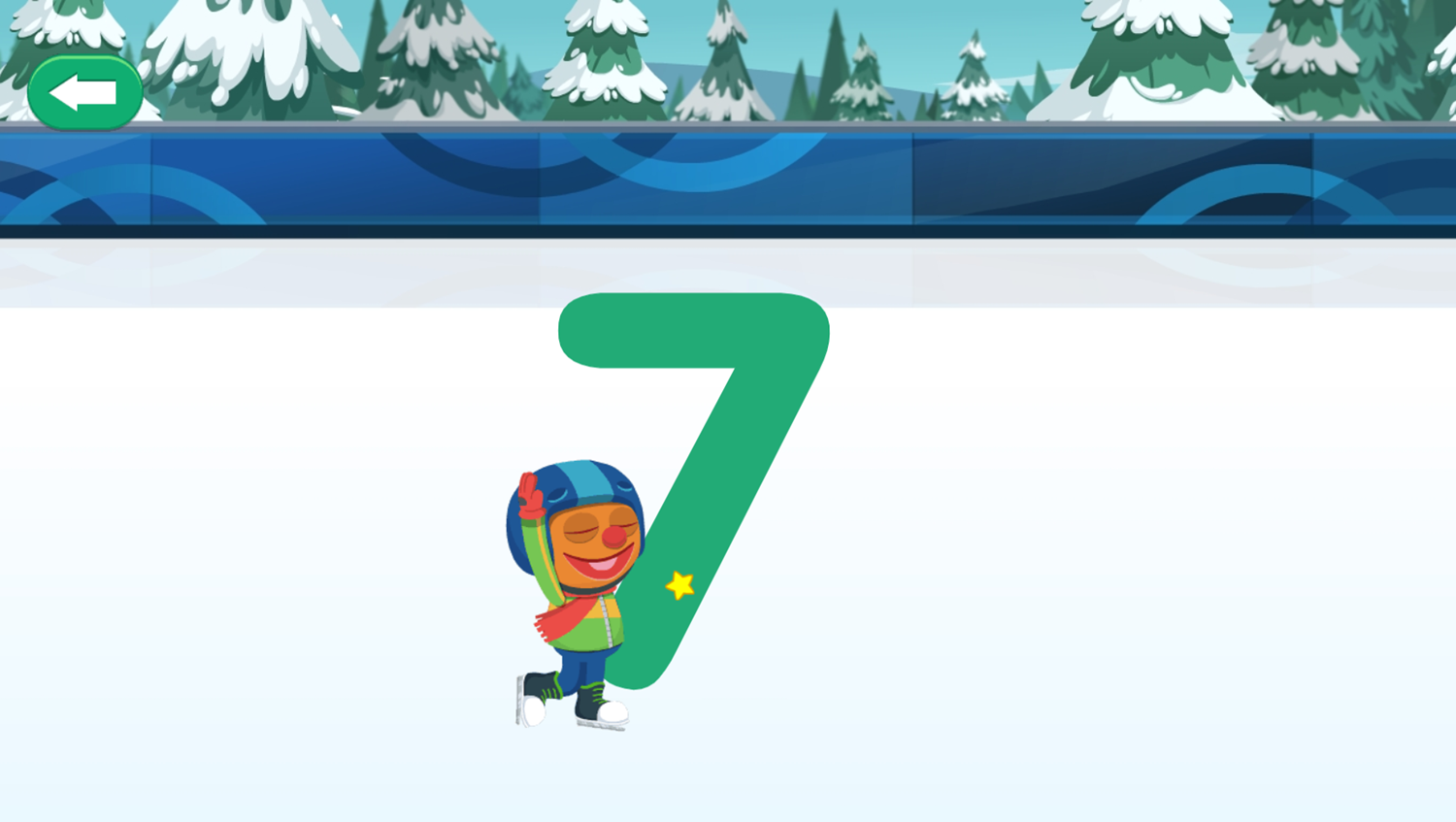 Sesame Street Grover's Winter Games Game Skating Complete Screenshot.