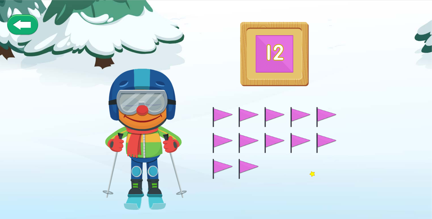 Sesame Street Grover's Winter Games Game Skiing Speed Round Complete Screenshot.