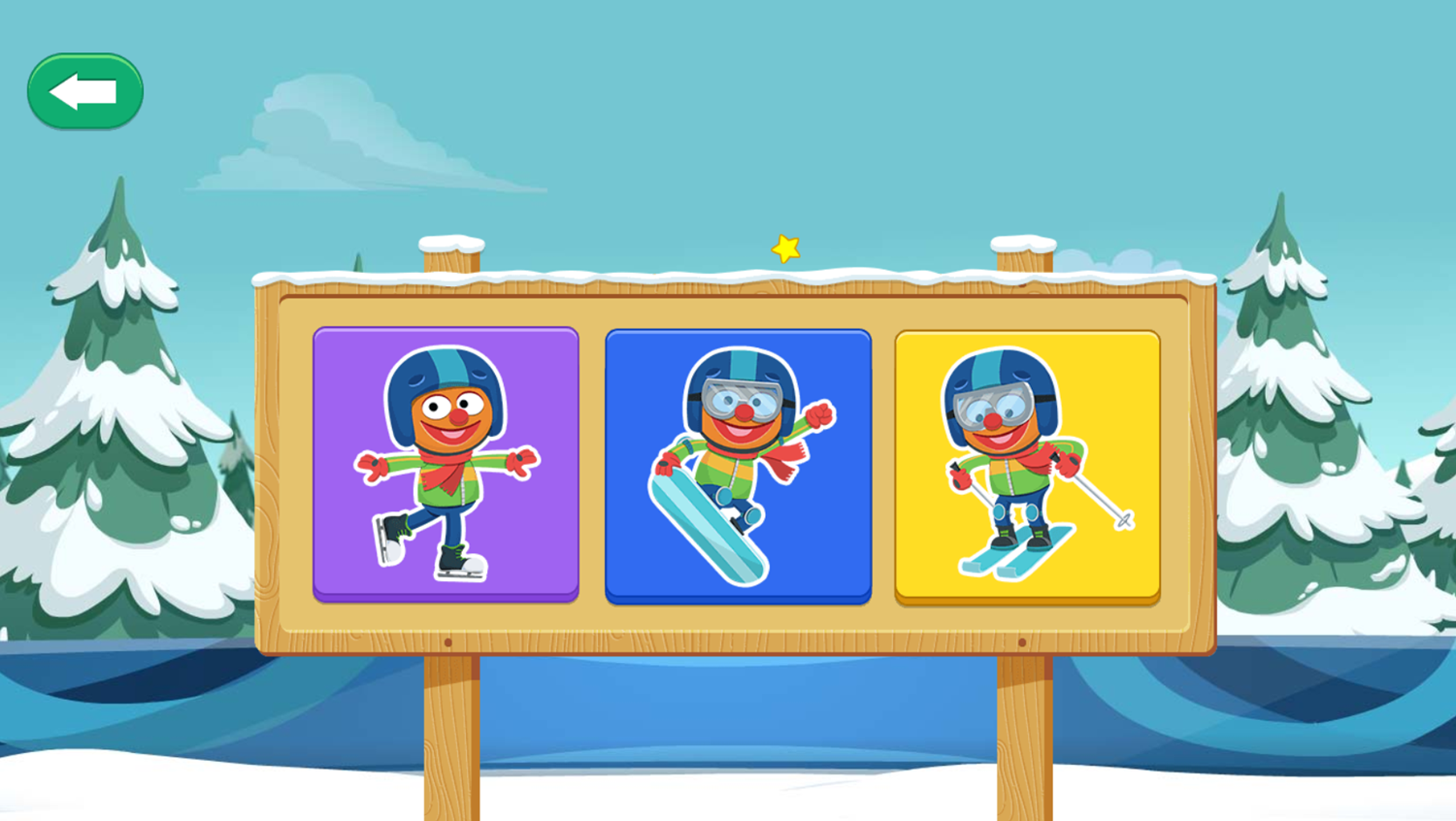 Sesame Street Grover's Winter Games Game Sport Select Screenshot.