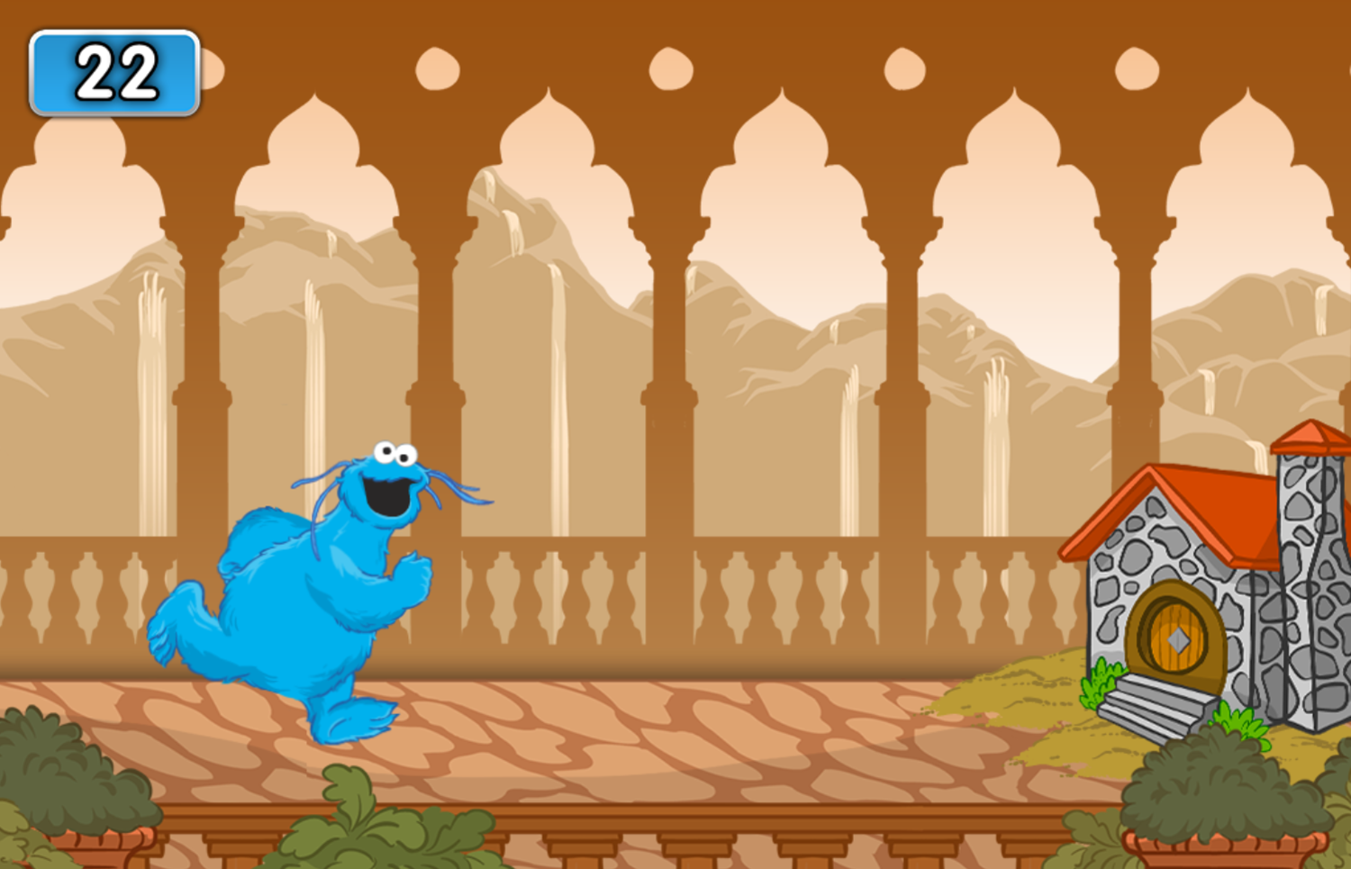 Sesame Street Lord of the Crumbs Game Enter Minigame Screenshot.