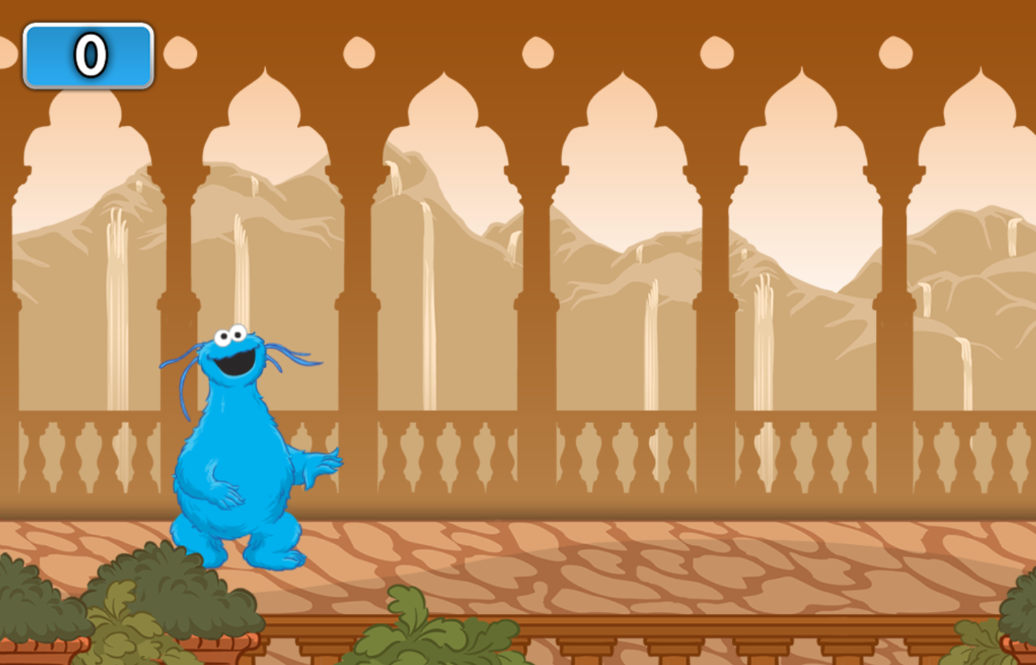 Sesame Street Lord of the Crumbs Game Start Screenshot.