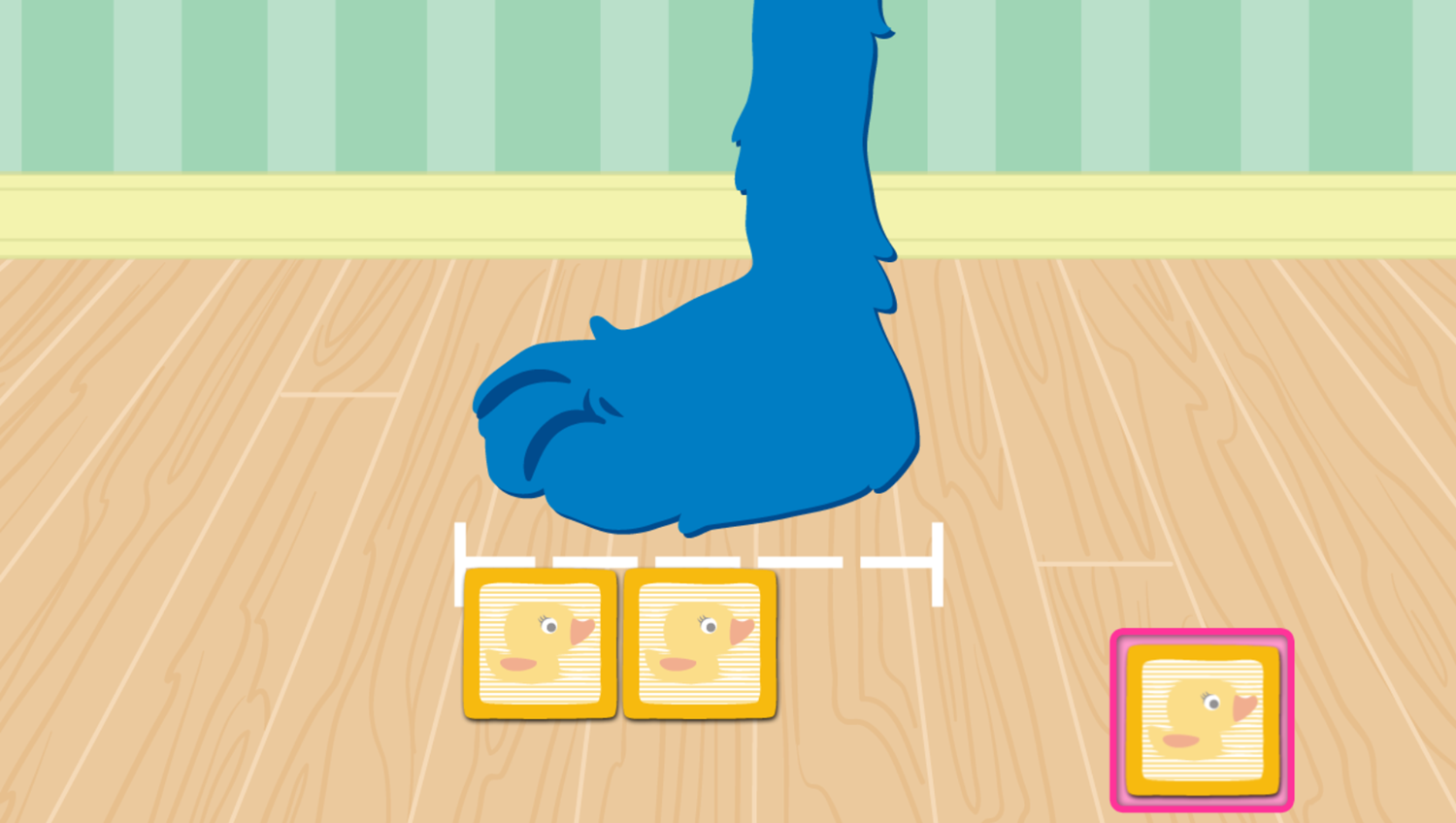 Sesame Street Measure That Foot Game Add Measurements Screenshot.