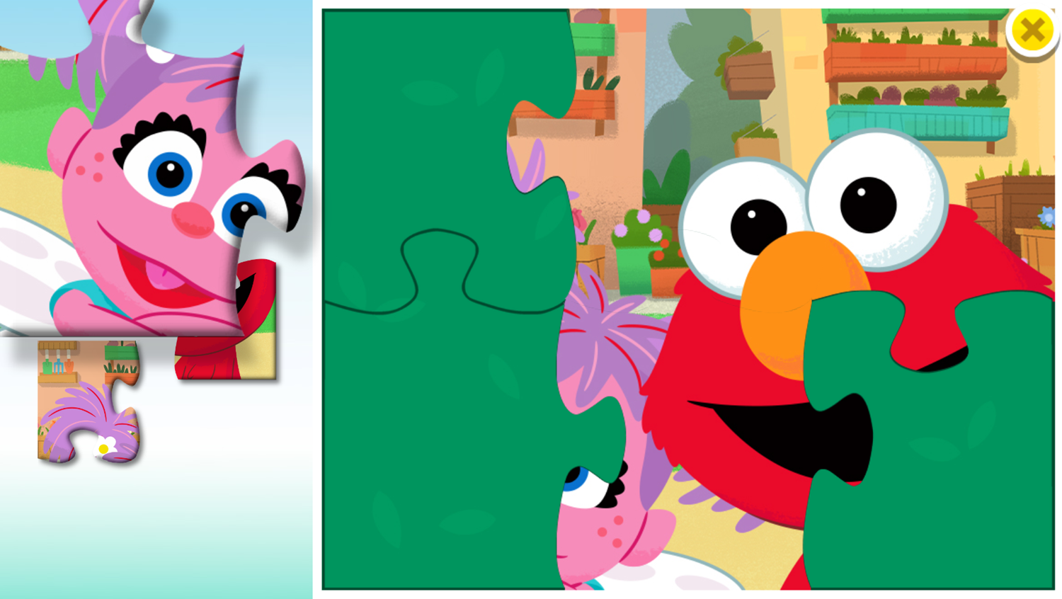 Sesame Street Sesame Puzzles Furry Friends Forever Game Puzzle Play Screenshot.