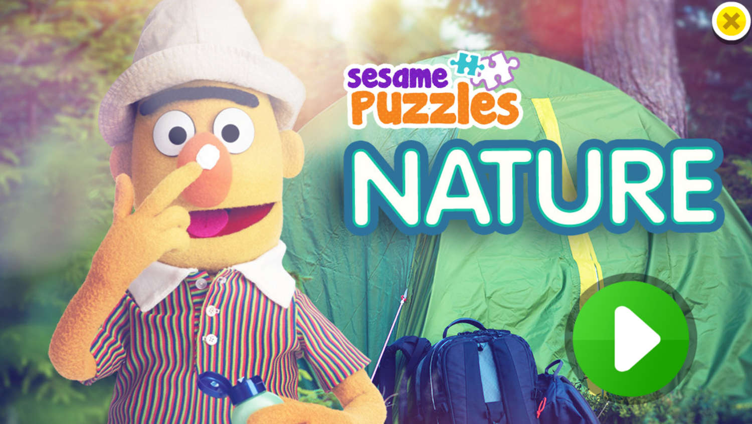 Sesame Street Sesame Puzzles Nature Game Welcome Screen Screenshot.