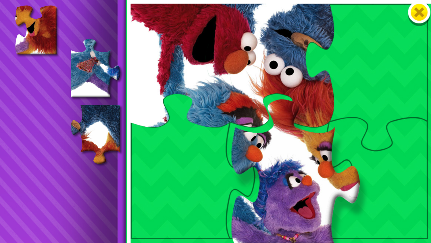 Sesame Street Sesame Puzzles The Furchester Hotel Game Puzzle Play Screenshot.