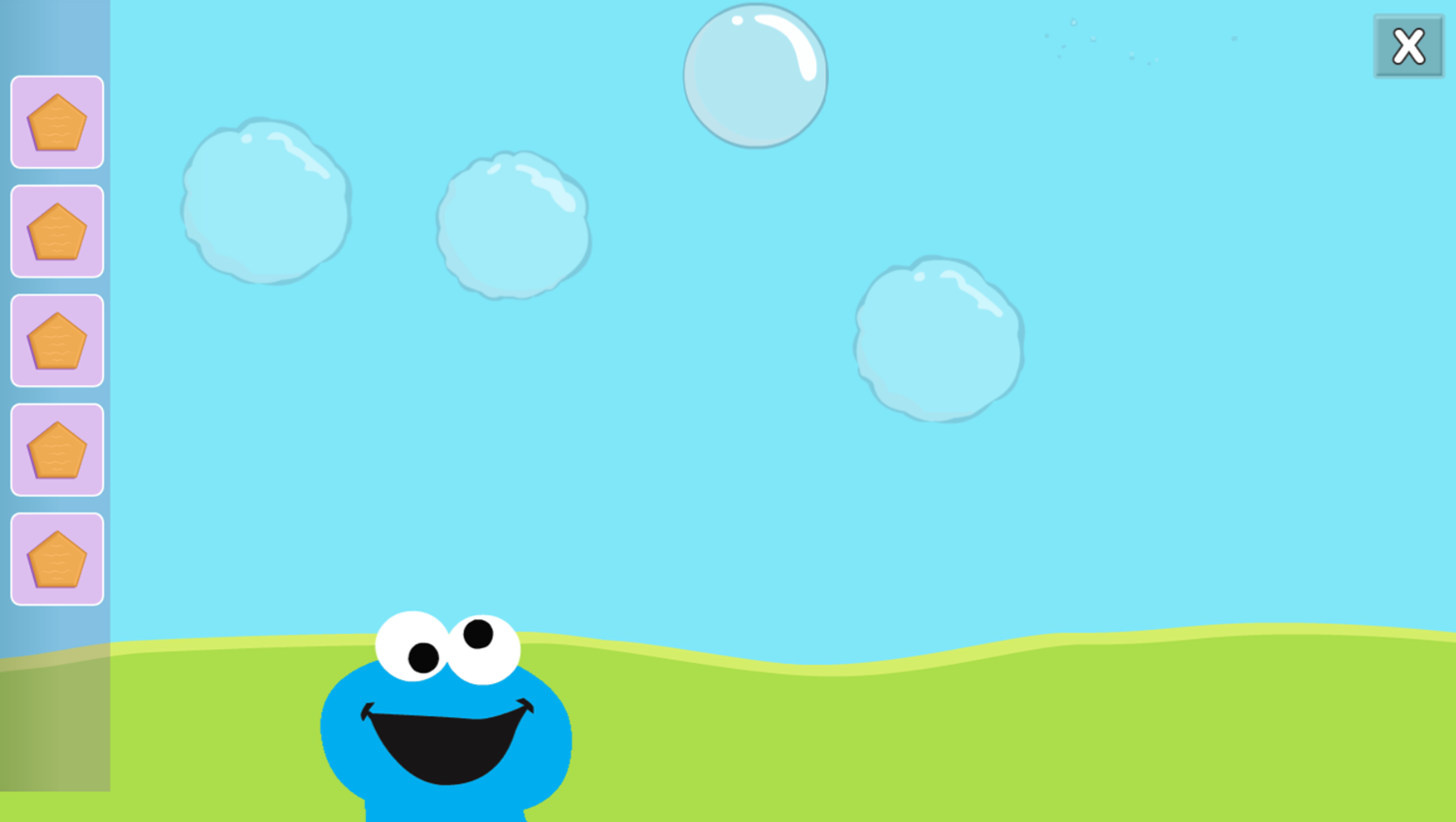 Sesame Street Shape Pop Game Over Screenshot.