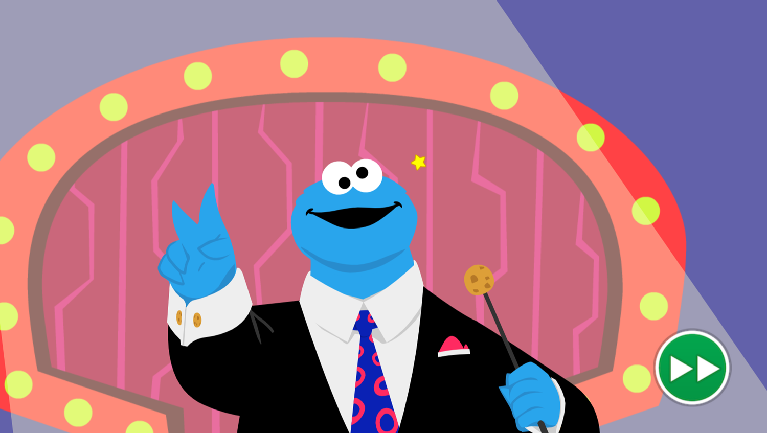 Sesame Street Show Me The Cookies Game Intro Screenshot.