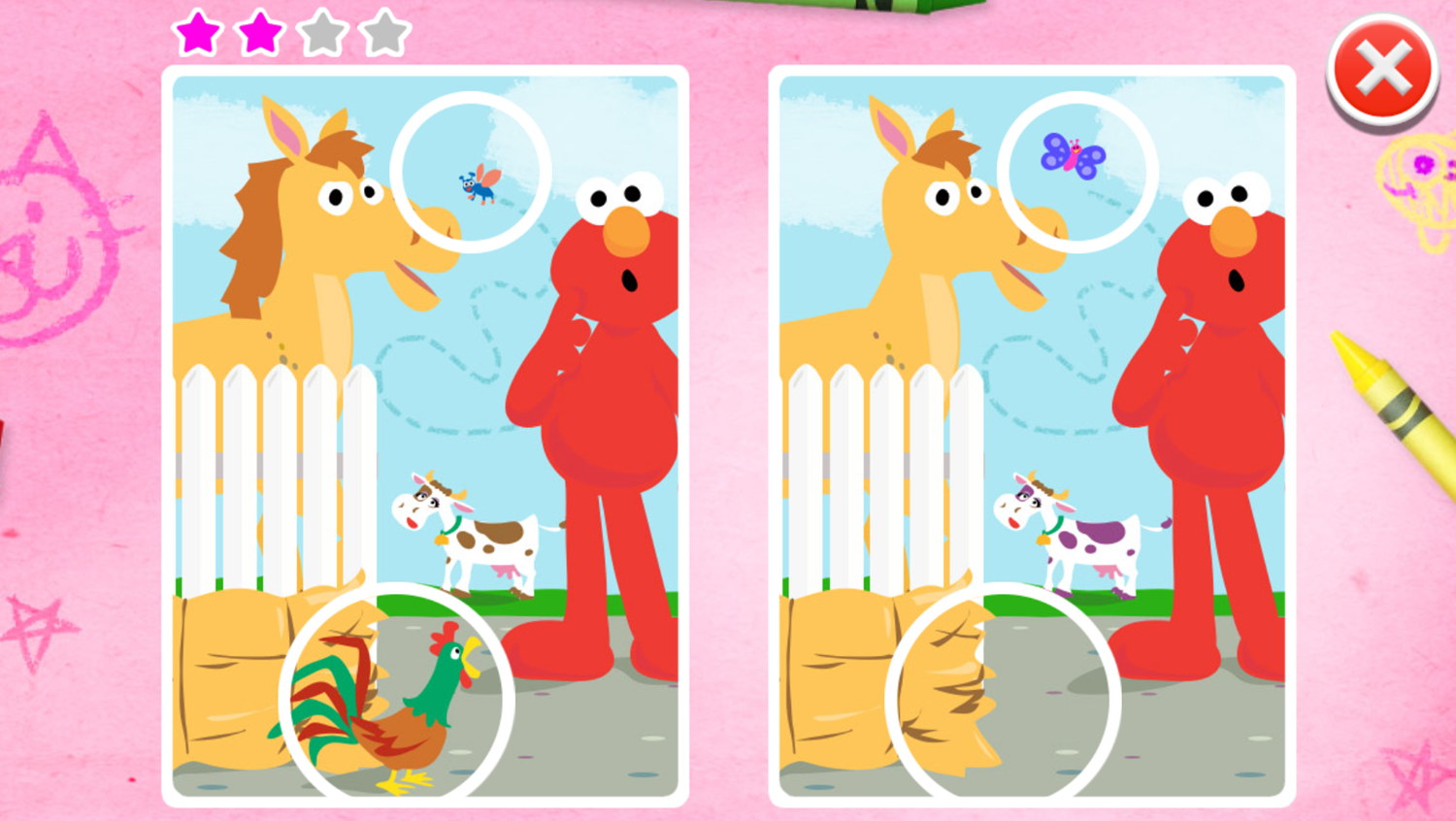 Sesame Street Spot the Difference Elmo Game Find Differences Screenshot.