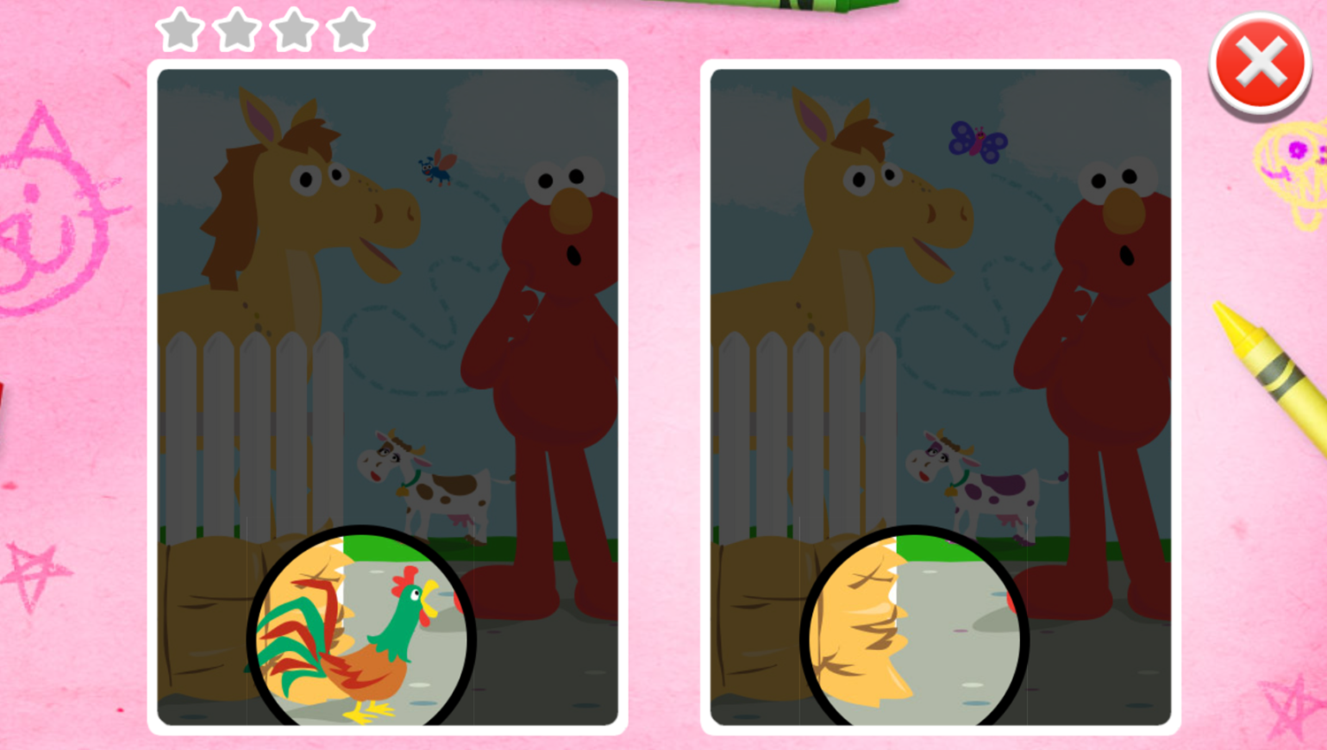 Sesame Street Spot the Difference Elmo Game How To Play Screenshot.