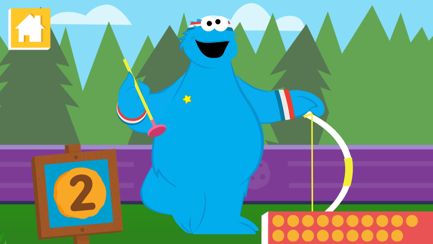 Sesame Street The Cookie Games Game Archery Complete Screenshot.