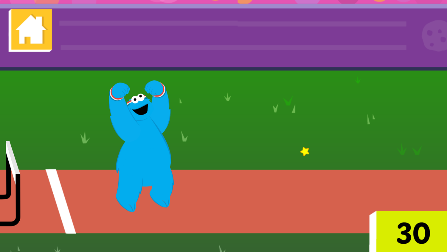 Sesame Street The Cookie Games Game Hurdles Complete Screenshot.