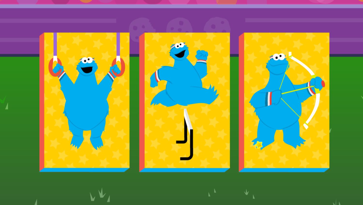 Sesame Street The Cookie Games Game Sport Select Screenshot.