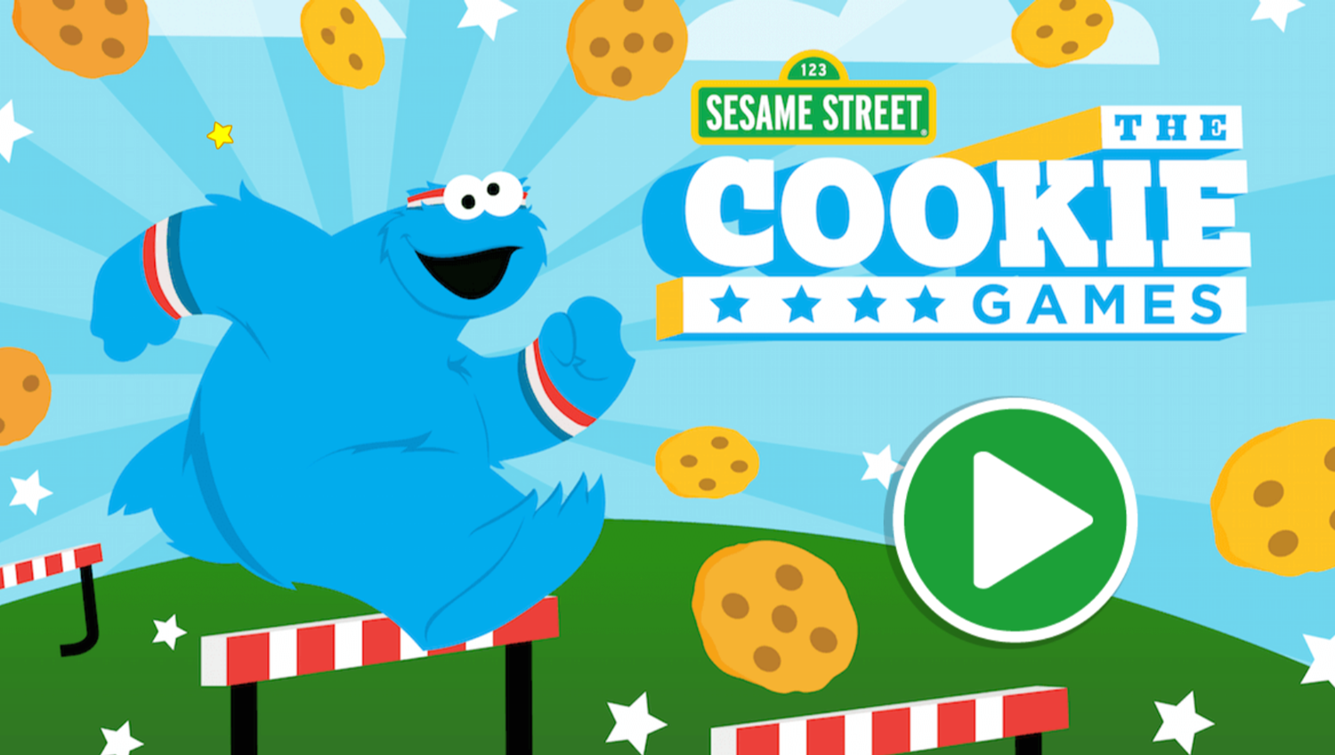 Sesame Street The Cookie Games Game Welcome Screen Screenshot.