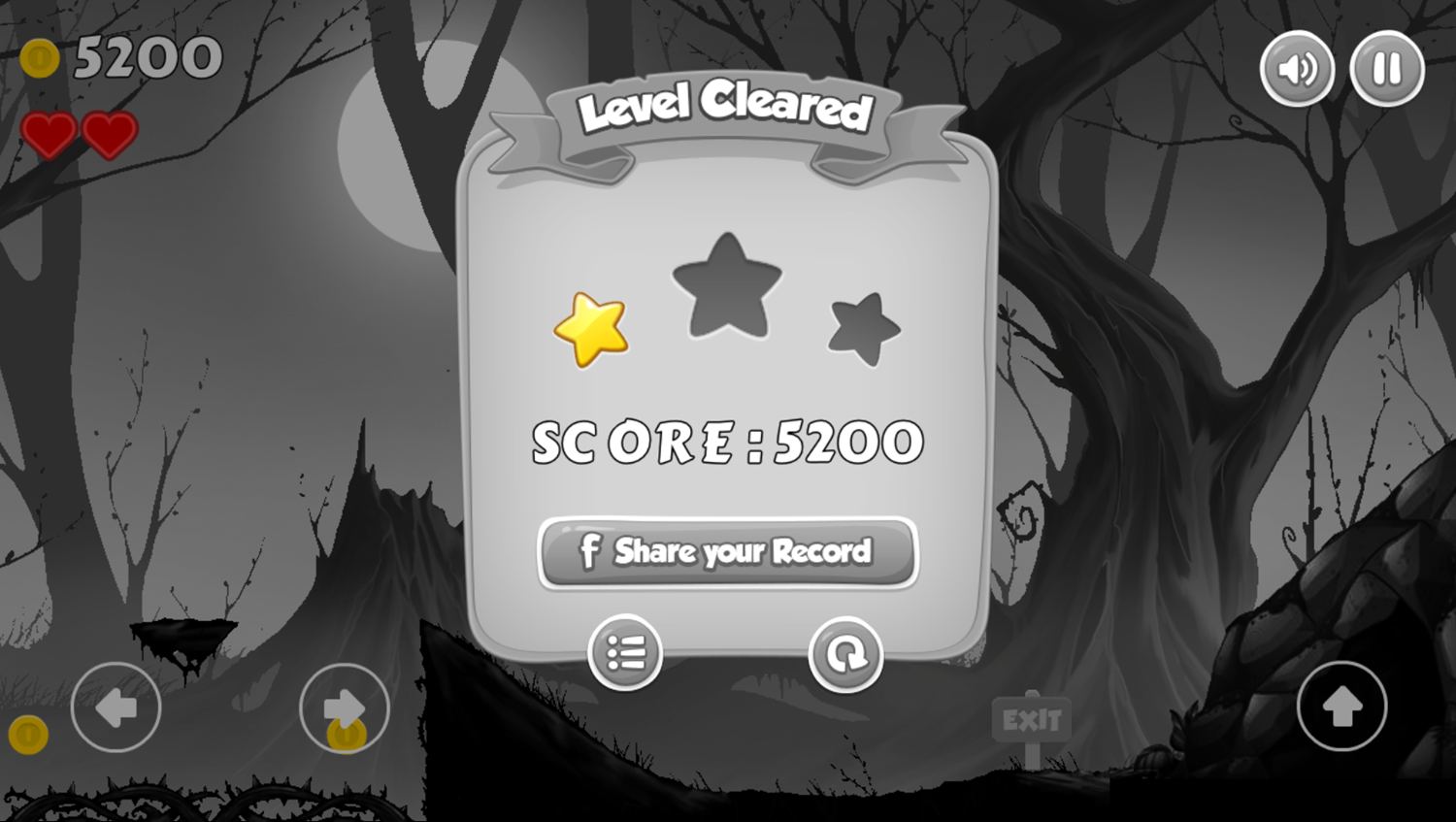 Shadow Boy Adventures Game Level Cleared Screenshot.