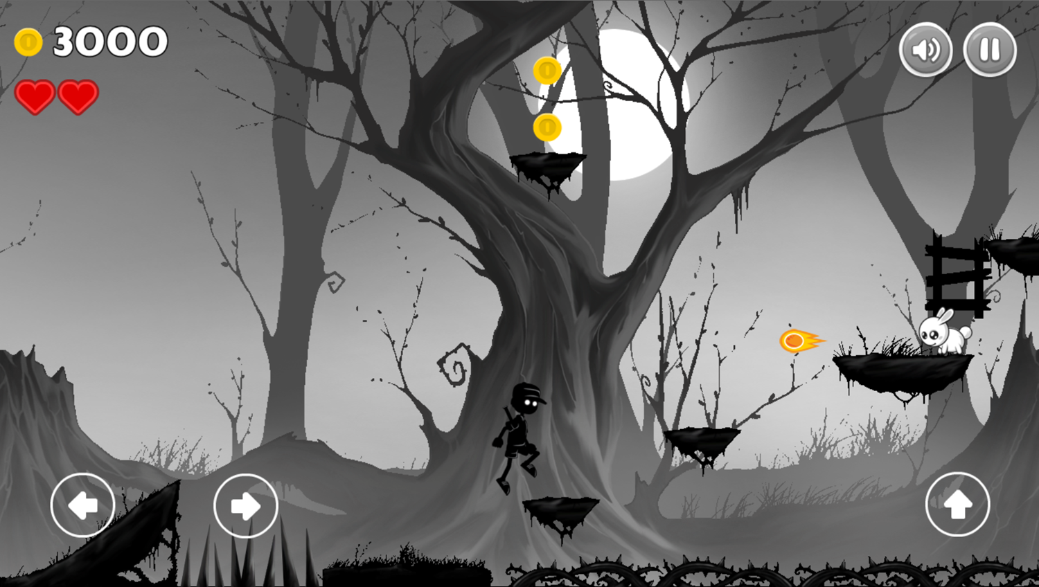 Shadow Boy Adventures Game Platforming Screenshot.