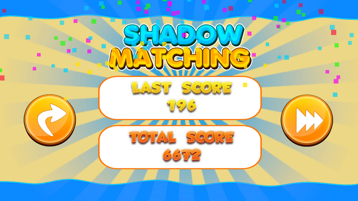 Shadow Matching Game 2 Score Screenshot.