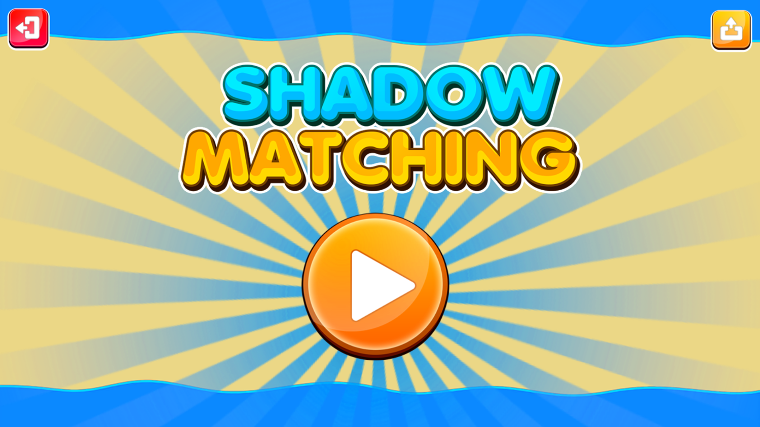 Shadow Matching Game 2 Welcome Screen Screenshot.