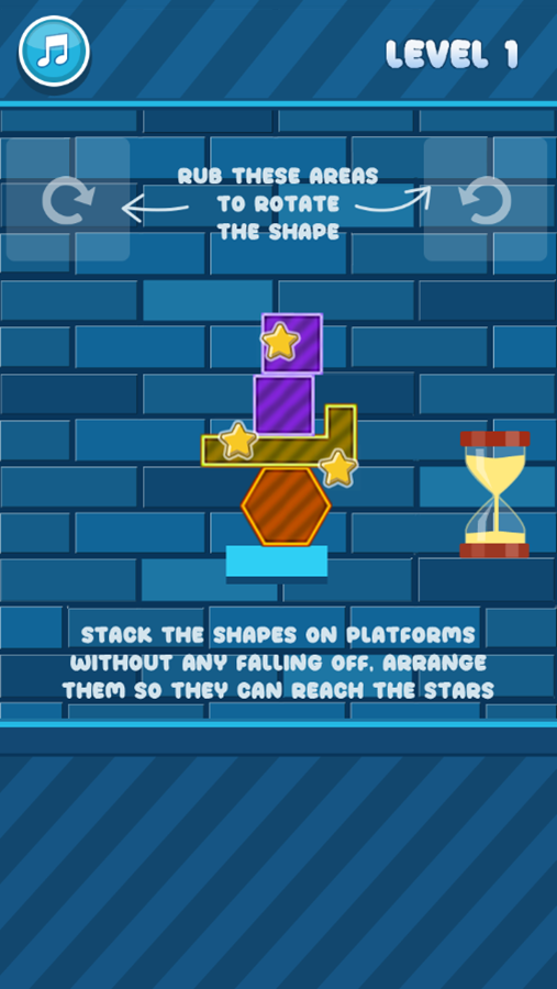 Shape Balance Game Level Play Screenshot.