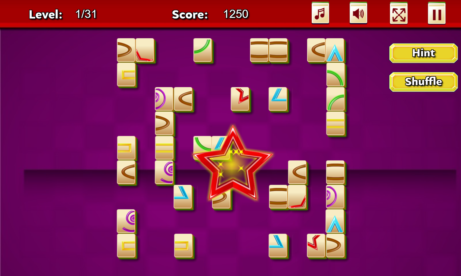 Shape Mahjong Game Play Screenshot.