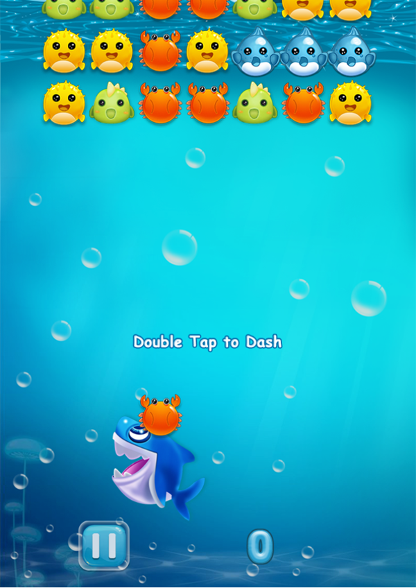 Shark Dash Game Instructions Screenshot.