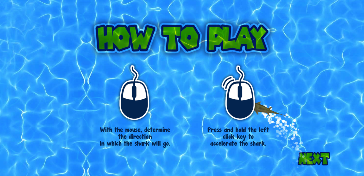 Shark.io Game How to Play Screen Screenshot.