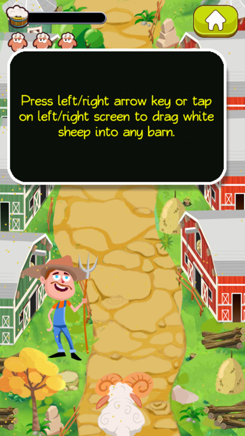 Sheep Rush Game Play Tips Screenshot.