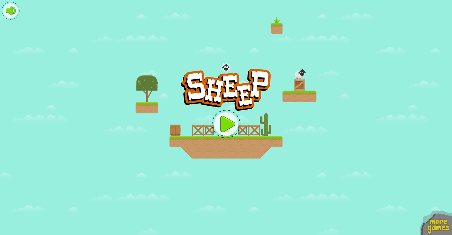 Sheep Game Welcome Screen Screenshot.