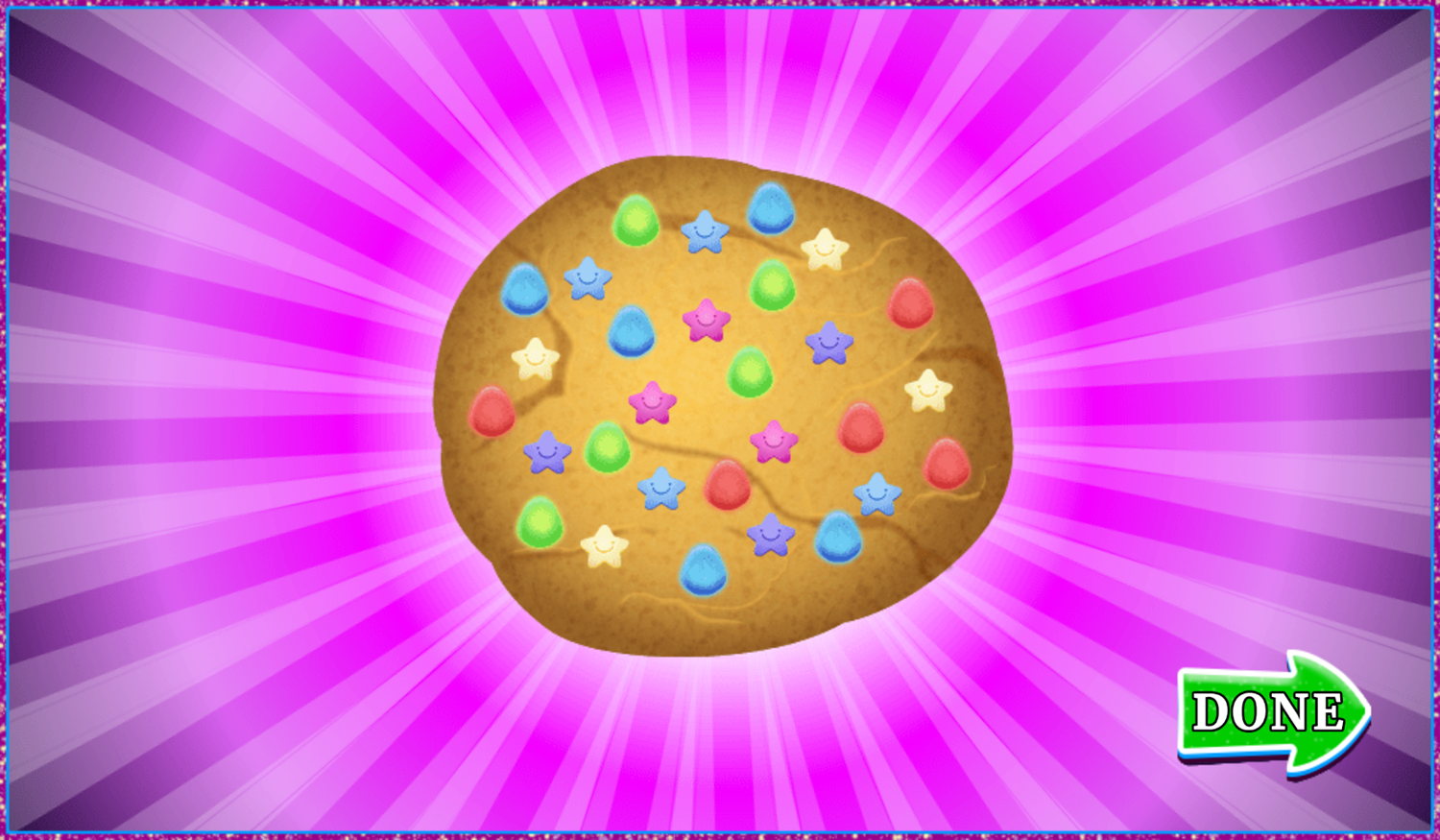 Shimmer and Shine Nazboo's Family Dragon Caper Game Designing Cookie Done Screenshot.