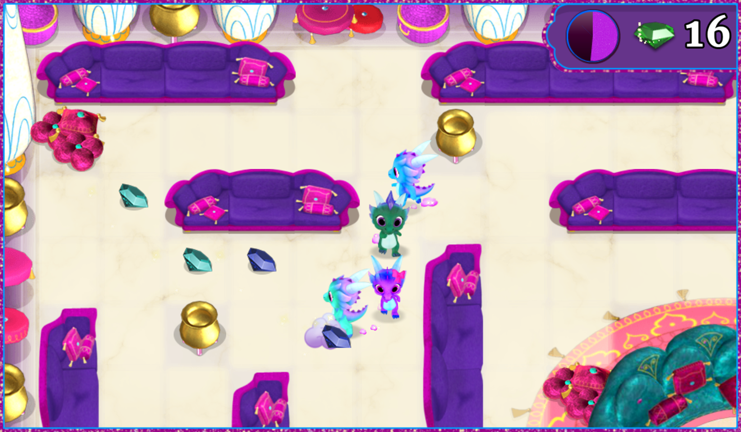 Shimmer and Shine Nazboo's Family Dragon Caper Game Play Screenshot.