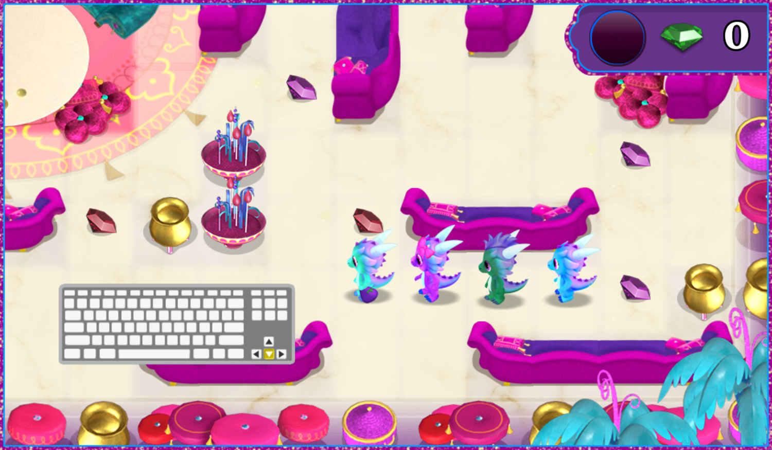 Shimmer and Shine Nazboo's Family Dragon Caper Game Start Screenshot.