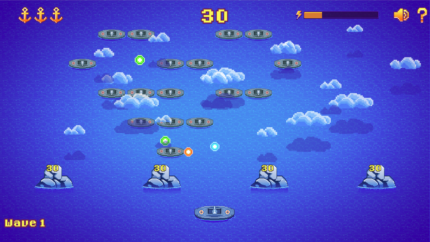 Ship Invaders Game Screenshot.