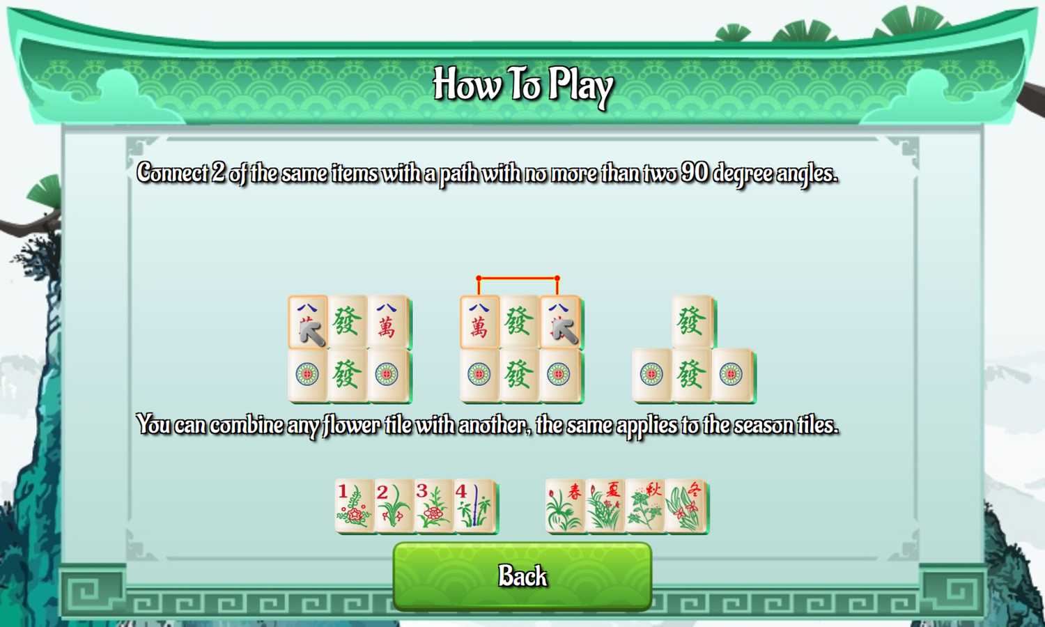 Shisen-Sho Game How To Play Screenshot.